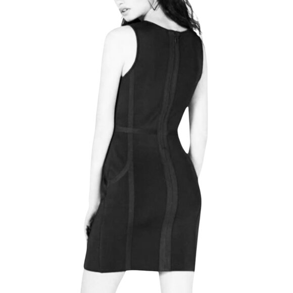 NWT Guess Los Angeles Size M Little Black Dress Bandage Bodycon GDLR3485 - Picture 4 of 14